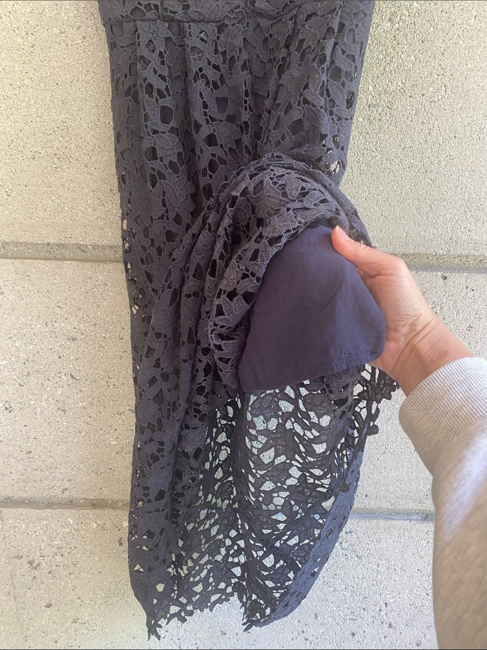 ASTR Navy Lace Midi Dress - Picture 5 of 12